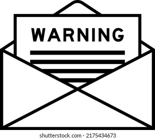 Signo de sobres y letras con advertencia de palabras como titular