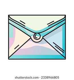letra de sobre ilustración vectorial moderna