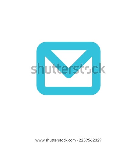 Envelope letter symbol. 
Sign mail icon recieve on white background