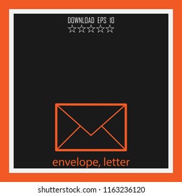 envelope, letter vector icon