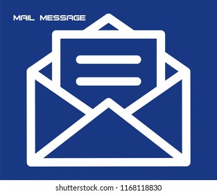 ENVELOPE WITH LETTER VECTOR ICON 
