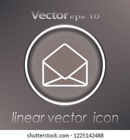 The envelope with the letter. Vector icon.