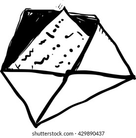 Envelope with letter vector icon