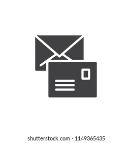 Envelope letter vector icon. filled flat sign for mobile concept and web design. Post Mail simple solid icon. Symbol, logo illustration. Pixel perfect vector graphics