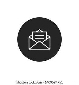Envelope and letter vector icon in modern design style for web site and mobile app