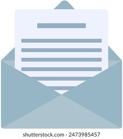 Sobre con Ilustración vectorial de letras aislado sobre fondo blanco.