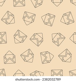 El diseño de la línea de sobres es transparente. Adecuado para fondos, papel pintado, telas, textiles, papel de envoltura, materiales impresos y muchos más. Vector modificable.
