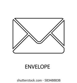 icono de línea de sobre