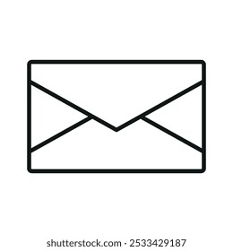 Envelope line icon editable stroke email vector symbol