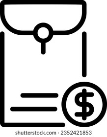 vector de icono de línea de sobre
