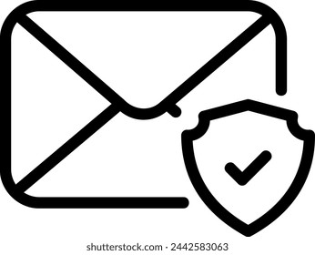 envelope line icon illustration vector