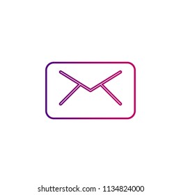 envelope line icon. Mail gradient icon