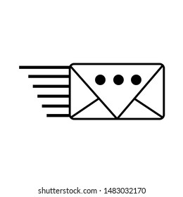 Envelope line icon. Message, mail, logo illustration.