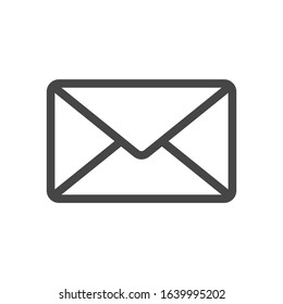 Envelope line icon, message, mail, email, letter symbol in outline design. Vector illustration isolated on white background.