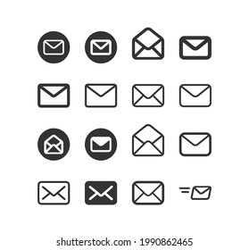 Envelope line icon set. E-Mail, Message symbol