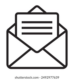 Envelope line icon. vector illustration.