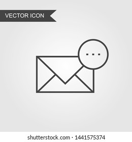 Envelope line icon. Vector mail linear style for web site page, marketing, mobile app, design element, logo on isolated background