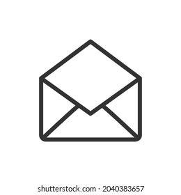 Envelope line icon. Web symbol for web and apps. Sign design in outline style. Envelope stroke object.
