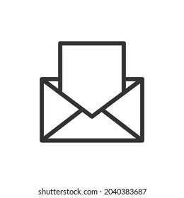 Envelope line icon. Web symbol for web and apps. Sign design in outline style. Envelope stroke object.