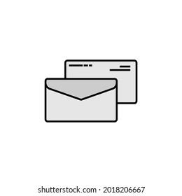 envelope line illustration colored icon. element of business illustration icons. Signs, symbols can be used for web, logo, mobile app, UI, UX
