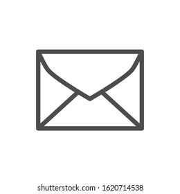 Envelope line outline icon and mail symbol