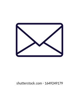 Diseño de icono de estilo de línea de sobre, carta de correo electrónico de mensaje tarjeta de comunicación de marketing y tema del documento Ilustración del vector