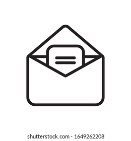 Envelope line style icon design, Social media multimedia communication digital marketing internet web and connect theme Vector illustration