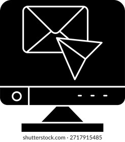 Diseño de icono de Vector de línea de sobre