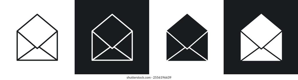 Envelope linear icon set for app, and web design.