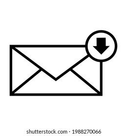 envelope lineart icon vector template
