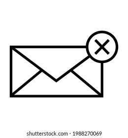 envelope lineart icon vector template