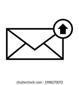 envelope lineart icon vector template