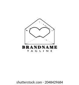 envelope logo cartoon icon design template black modern isolated illustration
