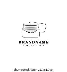 envelope logo cartoon icon design template black modern isolated vector illustration