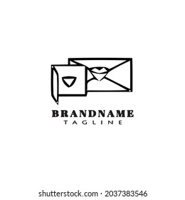 plantilla de diseño de icono de logotipo de envolvente vector moderno