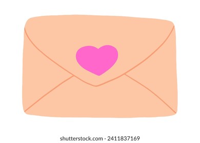 An envelope with a love letter