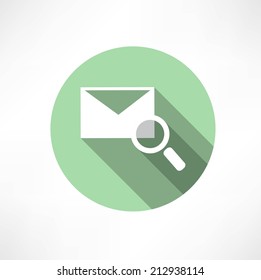 envelope with magnifying glass icon