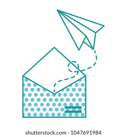 envelope mail with airplane paper