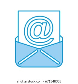 envelope mail with arroba symbol
