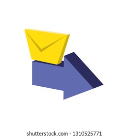 envelope mail with arrow icon