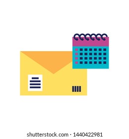 envelope mail with calendar reminder