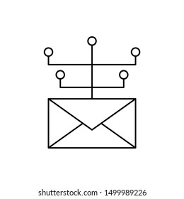 Envelope mail chip icon. Element of user experience icon