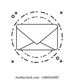 envelope mail communication closed isolated icon