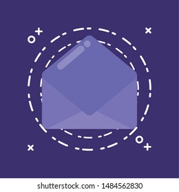 envelope mail communication open isolated icon