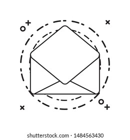 envelope mail communication open isolated icon