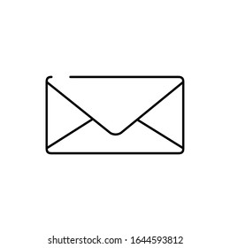 envelope mail courier delivery vector illustration line style icon