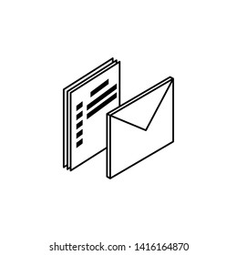 envelope mail data icon vector ilustration