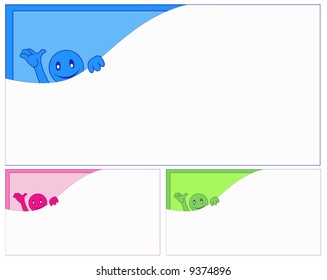 Envelope for mail with drawn smile in corner, pattern