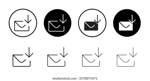 Envelope mail drop icon Outline vector for web ui