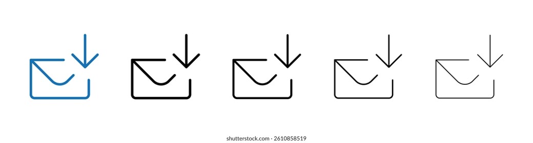 Envelope mail drop icon Outline vector logo for web ui